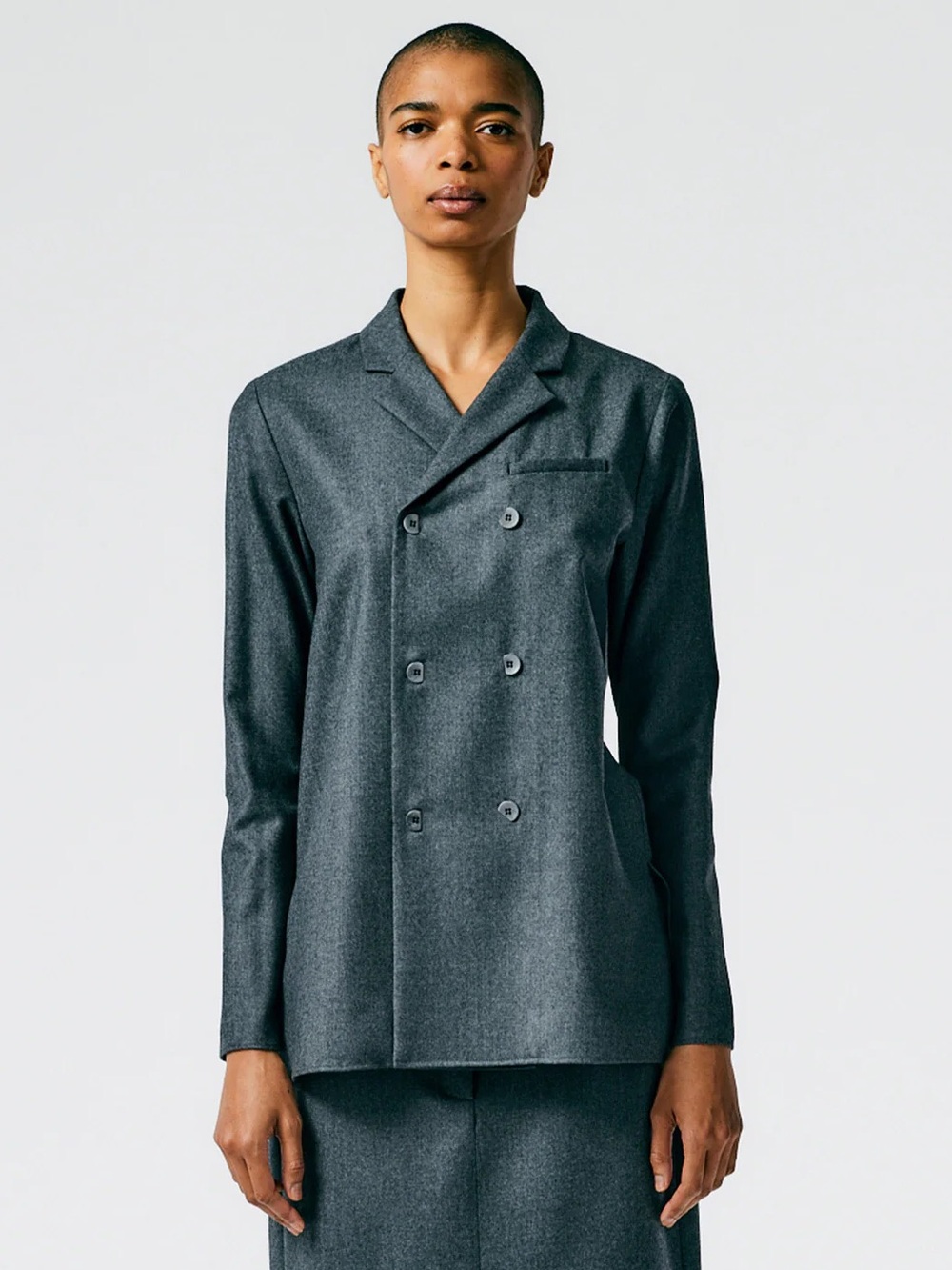 Tibi Superfine Wool Slim Shirt Jacket